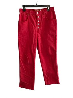 13 (30) Vintage 90s Lawman Western Red Jeans